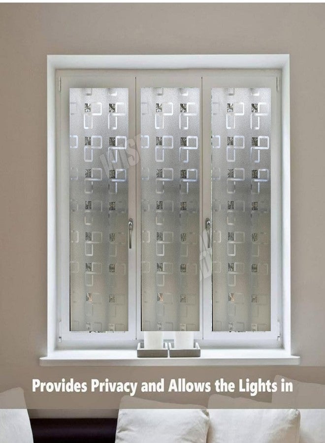 WISDOM Glass Frosted Window Film Self Adhesive Privacy Home/Kitchen/Bathroom Window Film 24x60 in - Image 4